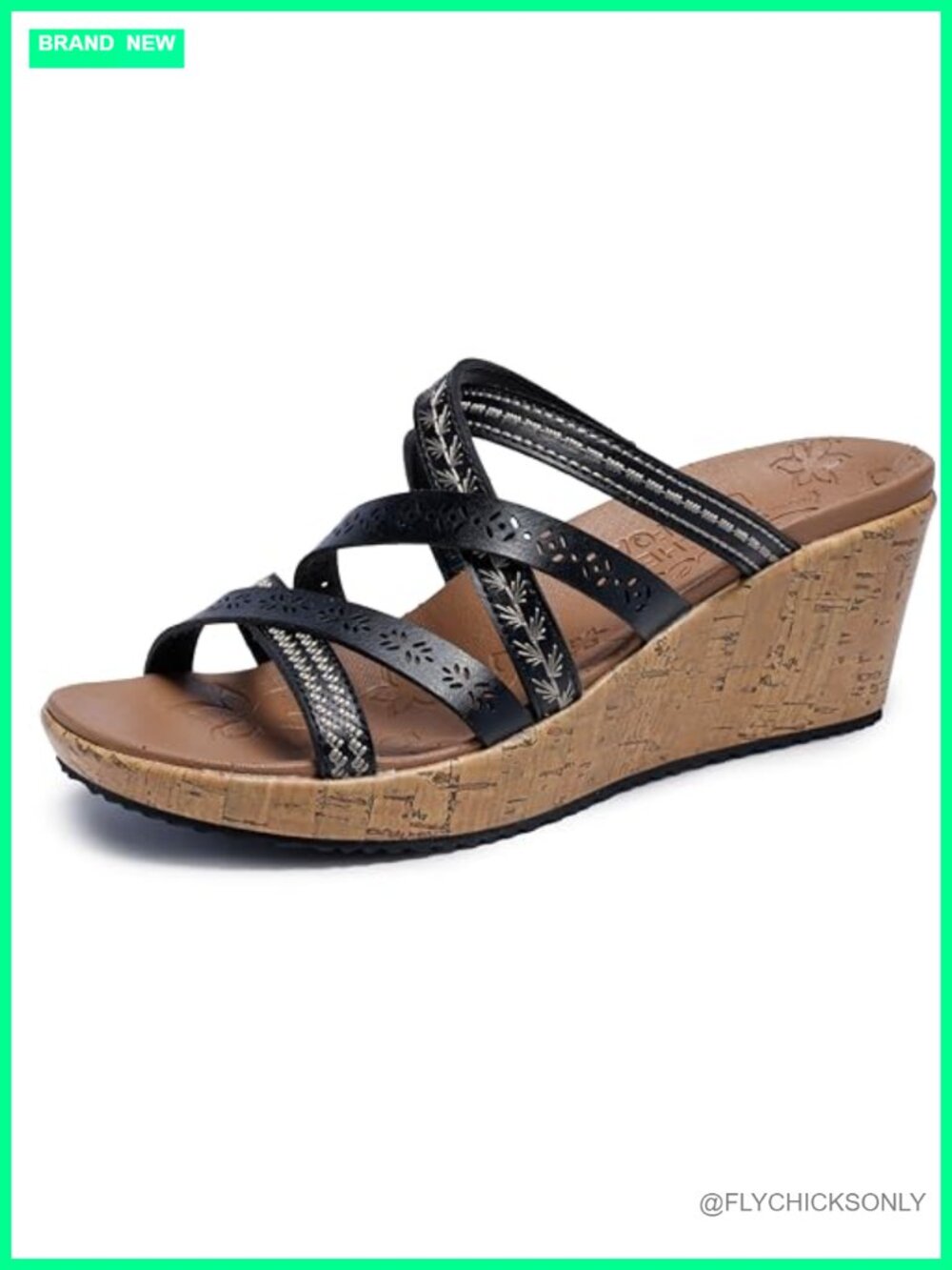 Skechers BEVERLEE Tiger Posse Women's Wedge Sandals